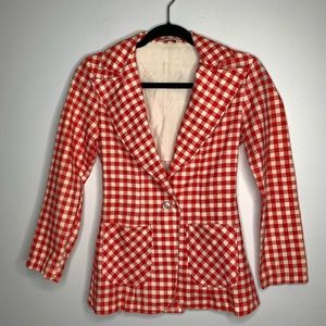 60s Vintage Gingham blazer